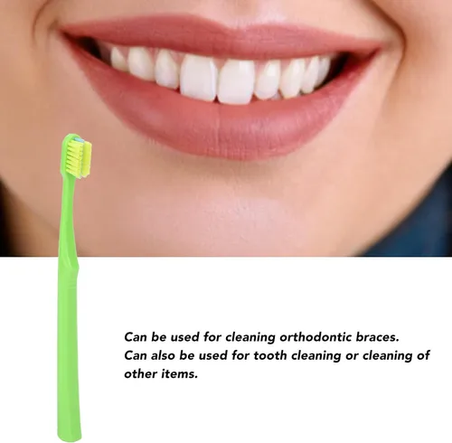 Vista 3 de plplaaoo 10 cepillos de dientes, cepillos de dientes ortodónticos en forma de V para aparatos ortopédicos, cepillo de dientes de cerdas suaves