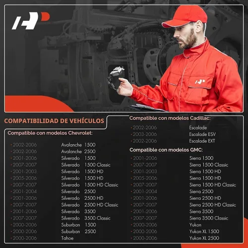 Vista 2 de A-Premium Actuador de pestillo de cerradura de puerta compatible con Cadillac Escalade 2000-2007 y Chevy Chevrolet Silverado Avalanche Suburban