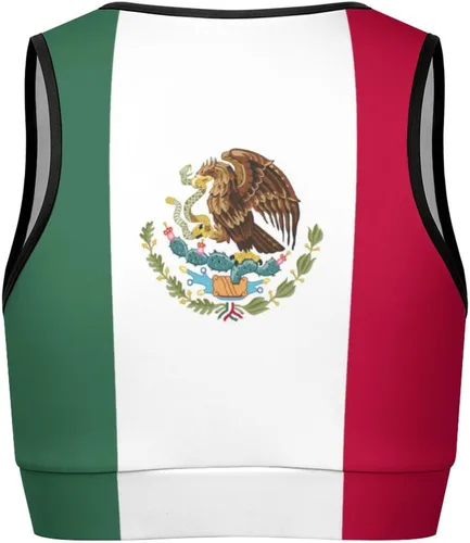 Vista 5 de TAIZIYEAH Camiseta sin mangas de yoga con la bandera de Nicaragua para mujer, camisetas recortadas para correr, brasier deportivo acolchado
