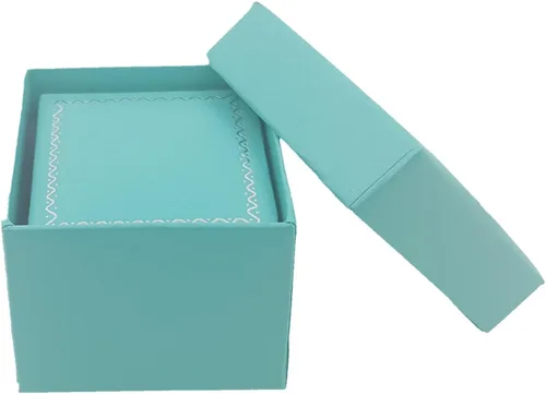 Vista 3 de 888 Display USA Caja de joyería ultra elegante azul verde azulado Caja de anillo perfecta para esa persona especial. Lujosa caja de regalo