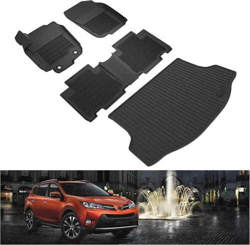 Vista 24 de KIWI MASTER Alfombrilla de maletero de carga para Toyota 4Runner 2010-2024, repuesto OEM PT218-89112 para todo tipo de clima, forro de maletero TPE