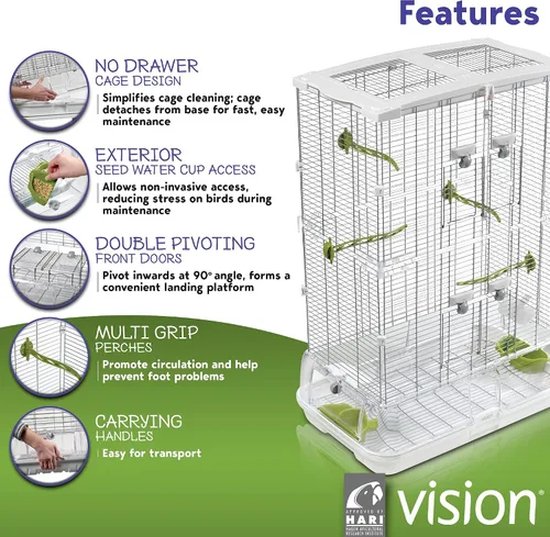 Vista 2 de Jaula para pájaros de Vision modelo M02 mediano