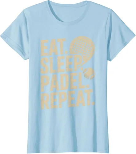 Vista 22 de Camiseta Eat Sleep Padel Repeat Padel Jugador de Tenis