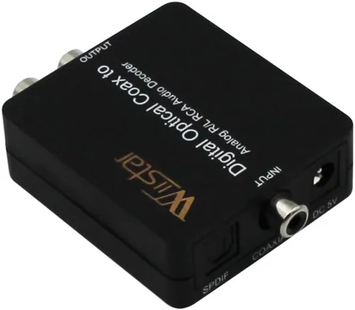 Vista 3 de Wiistar decodificador de fibra óptica con soporte AC3/DTS/Dolby Toslink coaxial digital a audio analógico izq./der. 3.5mm