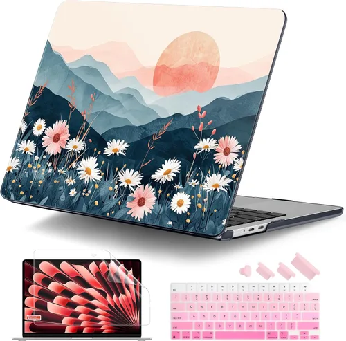 Vista 16 de DONGKE Funda compatible con M5 MacBook Air de 15 pulgadas 2026 2025-2023 A3448 A3241 A3114 A2941 M4 M3 M2 Pantalla de retina líquida Touch ID