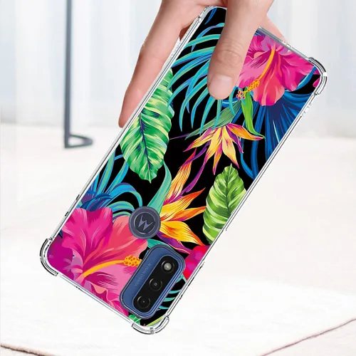 Vista 3 de Funda para Moto G Pure, Moto G Power 2022, TPU de goma suave con cuatro esquinas reforzada anticaídas para Motorola Moto G Pure 2021/Moto G Power