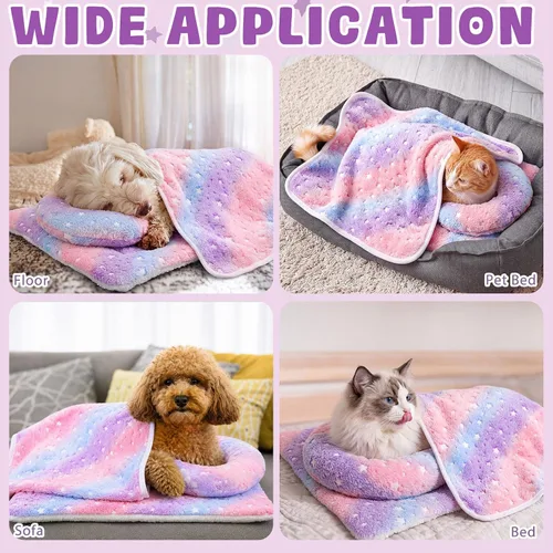 Vista 5 de Namalu Paquete de 3 alfombrillas suaves para cama de gato con manta