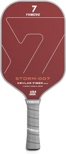 Vista 10 de YVmove USAPA Approved Raw Carbon Fiber Pickleball Paddle, 16mm Thermoformed Pickleball Racket with High Spin & Extended Grip, Professional