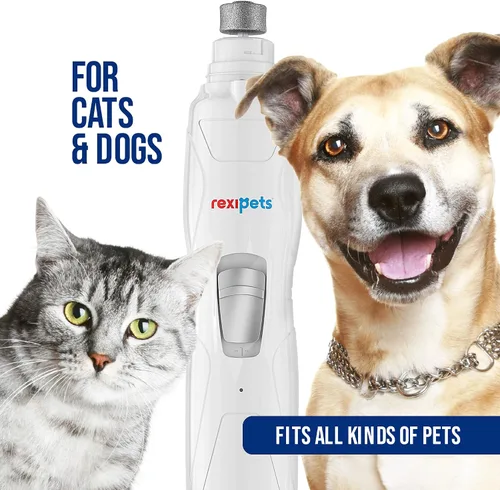 Vista 6 de Rexipets - Cortadora de uñas para perro, recargable, profesional, con LED, recargable, eléctrico, para mascotas, sin dolor, con patas de aseo