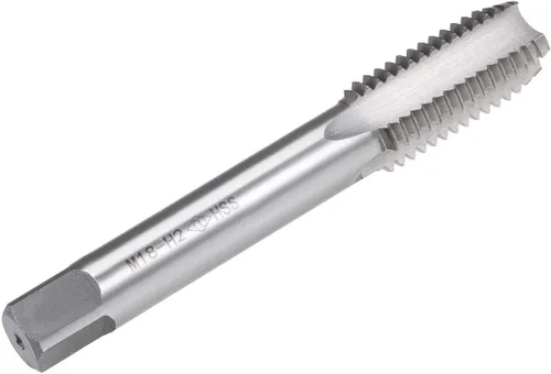 Vista 3 de uxcell Macho métrico de rosca de máquina M18 x 2.5 de alta velocidad de acero roscado roscado herramienta de roscado de flautas rectas