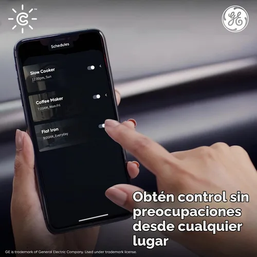 Vista 9 de [Usado] GE Cync - Enchufe inteligente, enchufe Bluetooth para exteriores y Wi-Fi, enchufe resistente a la intemperie, funciona con Alexa y Google