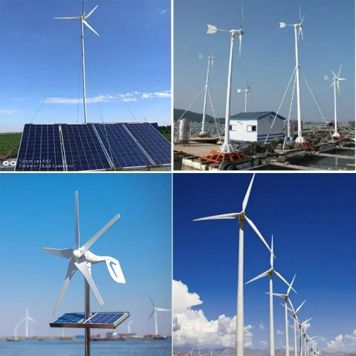 Vista 2 de Kit de sistema solar eólico de 1600 W con inversor de 3000 W, 10 paneles solares de 120 W, generador de turbina eólica de 400 W, controlador