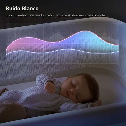 Vista 3 de Cuna mecedora para bebé, moisés eléctrico mecedor, gris claro 3 Atuo Rocking Speed, 5 Melodies & 3 white noise, Supports battery power,Tool-free