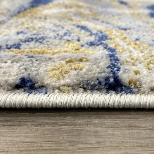 Vista 10 de LUXE WEAVERS Alfombra de Área Abstracta de Remolinos de Mármol, Azul 5x7