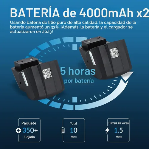 Vista 2 de BAOSHISHAN Máquina que fleja eléctrica 4000mAhx2, ajuste fácil del botón