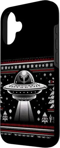 Vista 2 de Lindo alienígena OVNI Navidad Ugly Sweater Pijamas Caso para iPhone 16