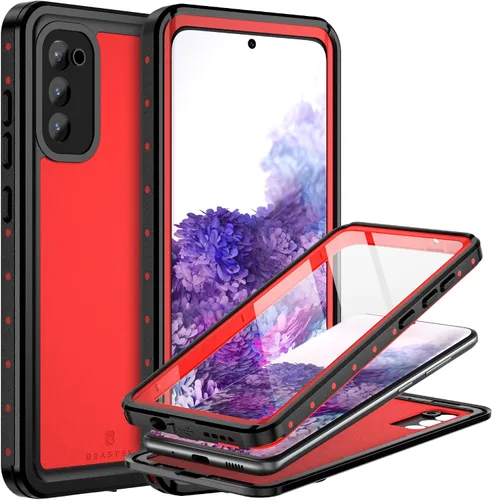 Vista 10 de BEASTEK Funda impermeable para Samsung Galaxy S20, serie NRE, a prueba de golpes, con protector de pantalla integrado, cubierta protectora de cuerpo