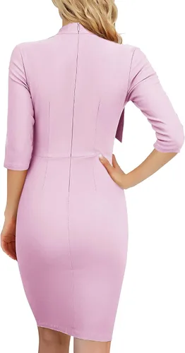 Vista 4 de Muxxn - Vestido de cóctel con bolsillo para mujer, diseño clásico vintage