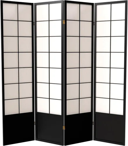 Vista 16 de Red Lantern Pantalla Zen Shoji de 5.9 ft de altura - Miel - 5 paneles