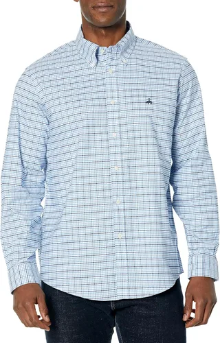 Vista 42 de Brooks Brothers Camisa Deportiva de Manga Larga sin Planchar con Botón para Hombre CORAL ROJO