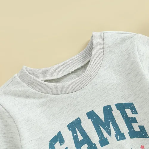 Vista 4 de Sudadera de fútbol americano para el día del partido de fútbol americano para bebés, niños y niñas, ropa de otoño
