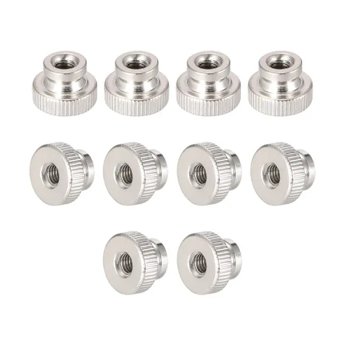 Vista 12 de uxcell - Tuercas moleteadas de pulgar, 10 piezas, M3x0.5mm, pernos redondos de hierro, tono plateado, para piezas de impresora 3D