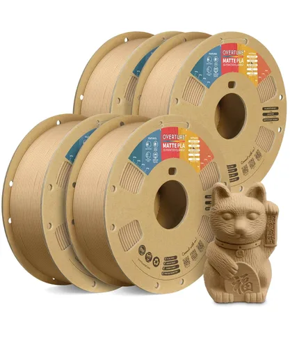 Vista 47 de OVERTURE - Filamento de fibra de carbono PLA para impresora 3D de 1.75 mm, carrete de cartón PLA de 2.2 libras, precisión dimensional +/- 0.02 mm