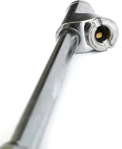 Vista 3 de Medidor de presión de neumáticos de doble cabezal, 20-120PSI, 2 extensores de válvula de neumáticos