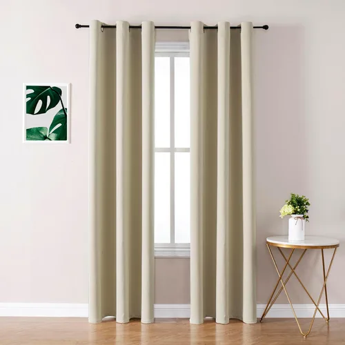 Vista 80 de ChrisDowa - Cortinas cortas para ventana de 40 pulgadas para dormitorio - Cortinas cortas con ojales y aislamiento térmico para oscurecer