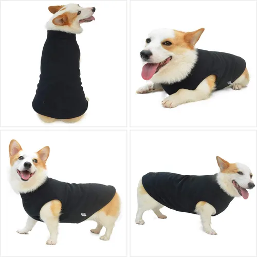 Vista 3 de Chaleco de invierno para perro, cálido, transpirable, chaleco de forro polar para perro, abrigo de invierno ligero con agujero para correa