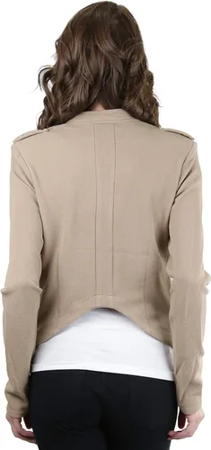 Vista 66 de ToBeInStyle Blazers de manga larga con cremallera y botones para mujer