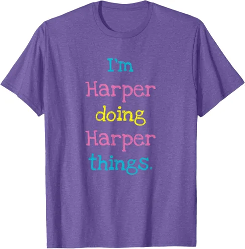 Vista 10 de Harper - Camiseta de regalo para niños con texto personalizado
