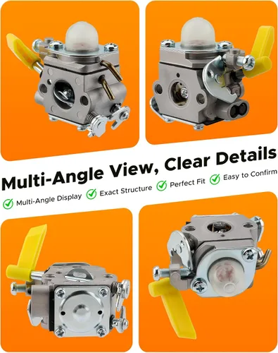 Vista 5 de MOTOALL Carburador soplador C1U-H60 para Homelite Ryobi RY28100 RY28120 RY28121 RY28140 RY28141 RY28160 RY28161 25cc 26cc 30cc recortadora con kit