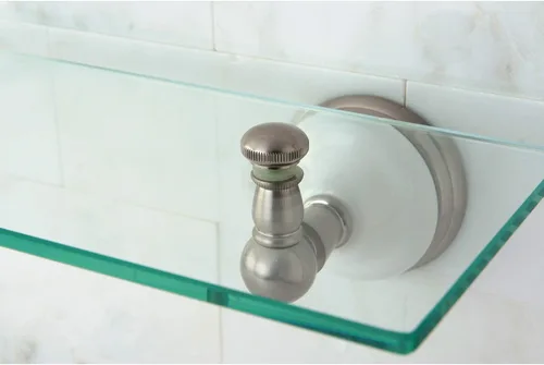 Vista 4 de Kingston BA1119SN - Estantería de cristal para cosméticos victorianos, níquel cepillado
