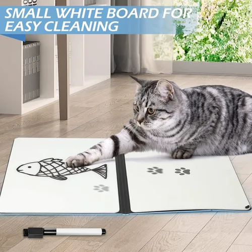 Vista 2 de Mini pizarra blanca de 12 x 9 pulgadas, pequeña pizarra blanca de borrado en seco, cuaderno borrable plegable, soporte para pizarra blanca, pizarra