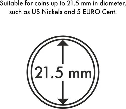 Vista 3 de Cápsulas para monedas de 0.846 in de diámetro.