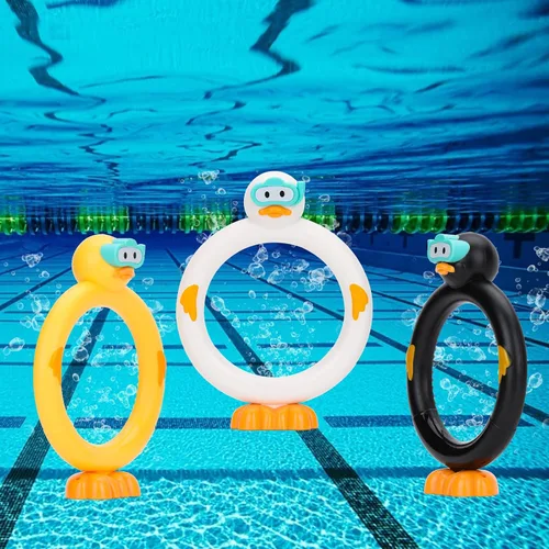 Vista 6 de Juego de 3 juguetes de buceo en la piscina para niños, divertidos huevos de payaso para buceo, juguetes de piscina para niños, perfectos para niños