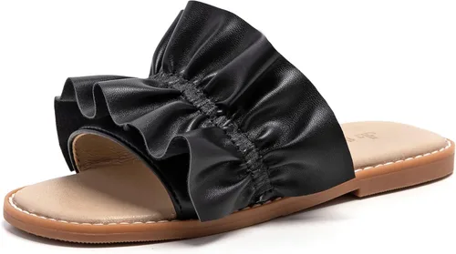 Vista 22 de THEE BRON Lindas pantuflas para niñas, sandalias elegantes para niños pequeños y niños