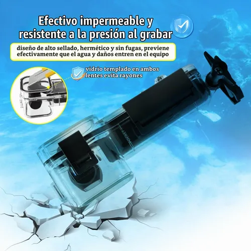 Vista 4 de Carcasa de buceo impermeable de 164 ft compatible con DJI Osmo Pocket 3