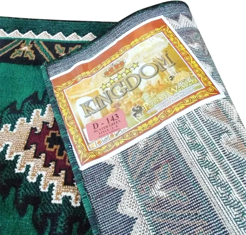 Vista 4 de Flash Furniture Ventana Collection - Alfombra decorativa del suroeste, alfombra de olefinas verde cazador de pelo bajo, alfombra de área de 2 x 7