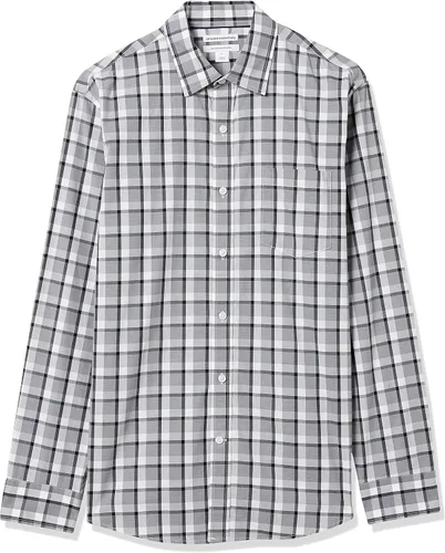 Vista 6 de Tienda Essentials Camisa de popelina para hombre informal de manga larga con ajuste regular