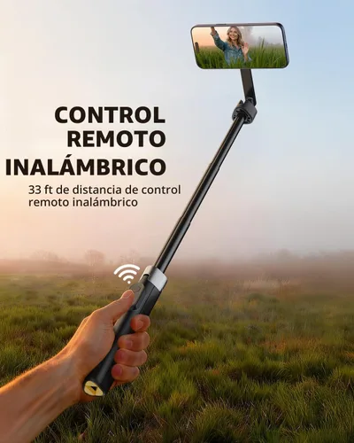 Vista 5 de TODI Trípode magnético de 60 pulgadas para iPhone, mini palo magnético selfie stick compatible con iPhone serie 12-17 con anillo de metal Oscuro