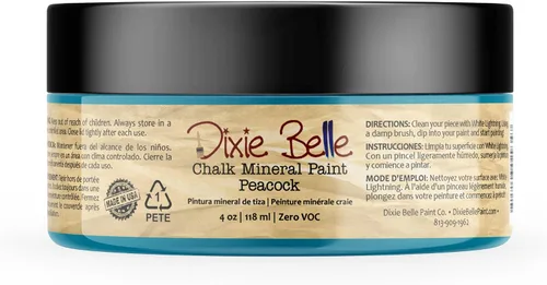 Vista 28 de Pintura para muebles con acabado de tiza Dixie Belle Paint Company - Amatista (4oz) - Pintura mineral de tiza chic púrpura profundo mate