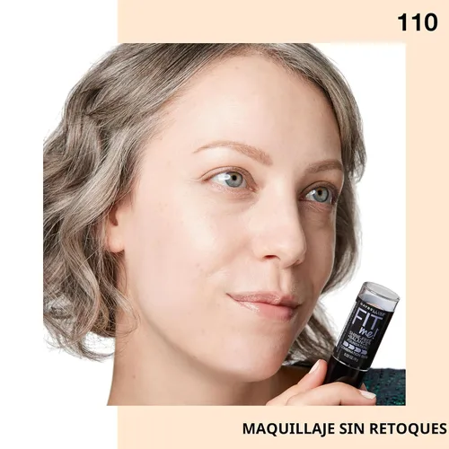 Vista 6 de Maybelline Fit Me Shine-Free + Balance Barra de Base, Maquillaje Facial Multiusos y Barra de Contorno Para Cobertura Natural y Mate, Porcelana, 1