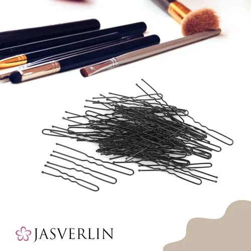 Vista 6 de JASVERLIN Horquillas en forma de U, color negro, tamaño surtido, pequeño y largo, para moños, peinados de boda, accesorios para mujeres y niñas, 150