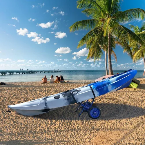 Vista 9 de Newcod Carrito de kayak, carrito de kayak para llevar kayak, canoa, tabla de remo SUP