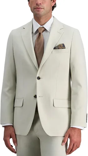 Vista 38 de Haggar Pantalones y Chaquetas de Traje por Separado Jmh Premium Stretch de Corte Entallado para Hombres Negro Sólido
