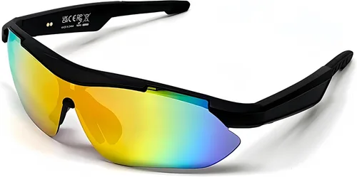 Vista 9 de Lentes de ciclismo inteligentes para hombres y mujeres – Gafas de sol Bluetooth con protección UV400, altavoces de oreja abierta, micrófono