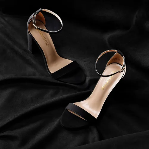 Vista 5 de DREAM PAIRS - Sandalias de tacón alto y grueso para mujer