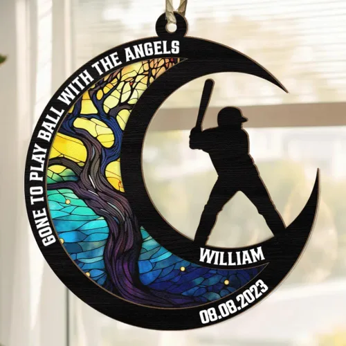 Vista 11 de Pesca en el cielo, adorno de pesca personalizado, decoración de Navidad para amantes de la pesca, nombre y fecha personalizados, regalo